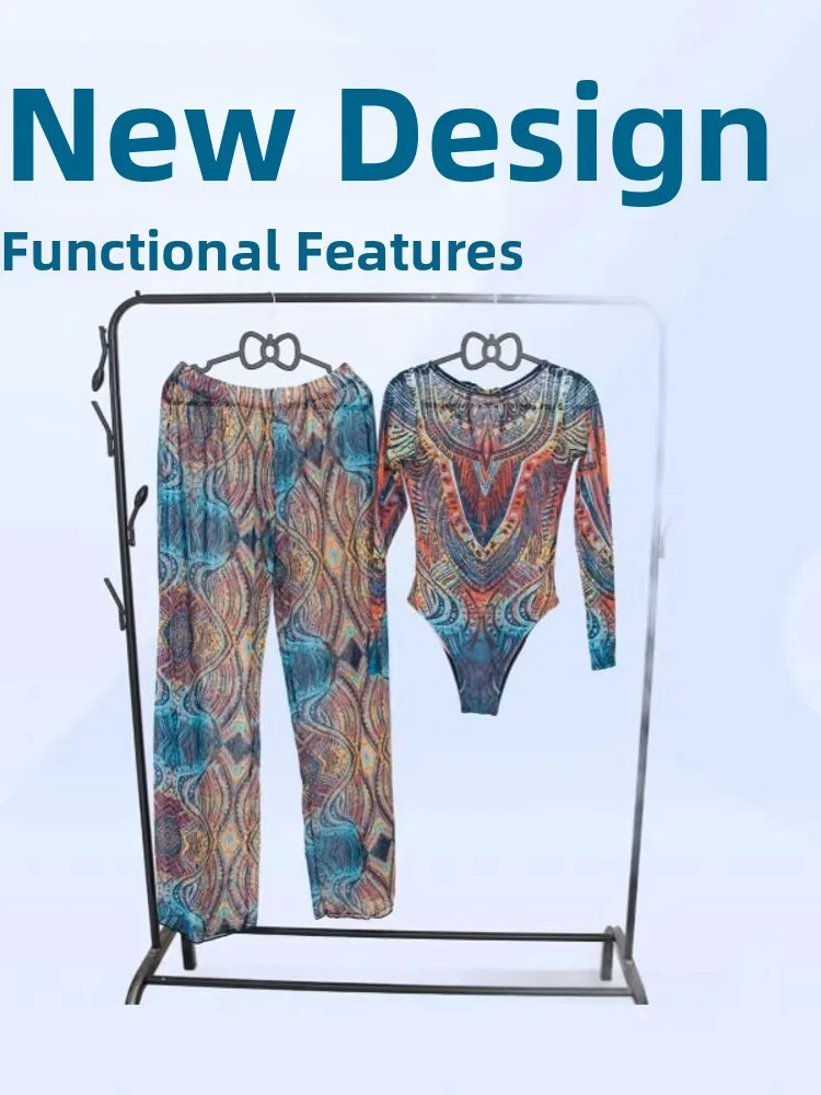 New Bikini One-Piece Swimsuit Two-Piece Set Sun Protection Surfing Casual Swimwear with Chest Pad No Steel Support Polyester