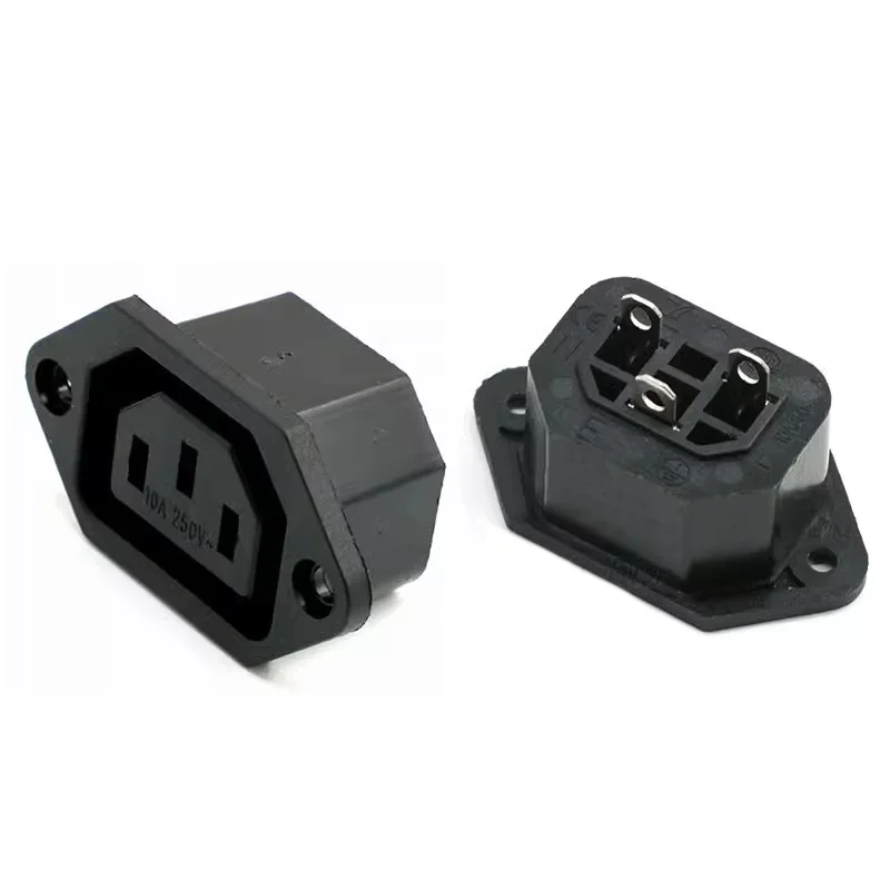 5/20/100PCS AC-06 250V10A lEC 320 C14 Female AC Power Plug Inlet Socket Jack Connector Receptacle AC Cable Wire Connector