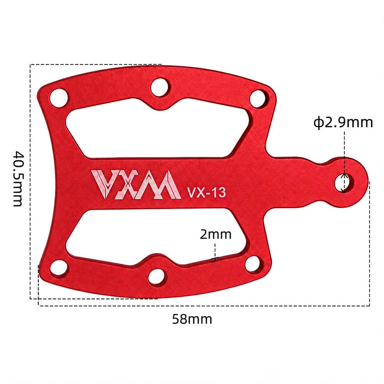 VXM Bicycle Single-Disc Positive/Negative Tooth Disc Measuring Tool, Road Mountain Bike Single-Speed Pedal Wear Measuring Device