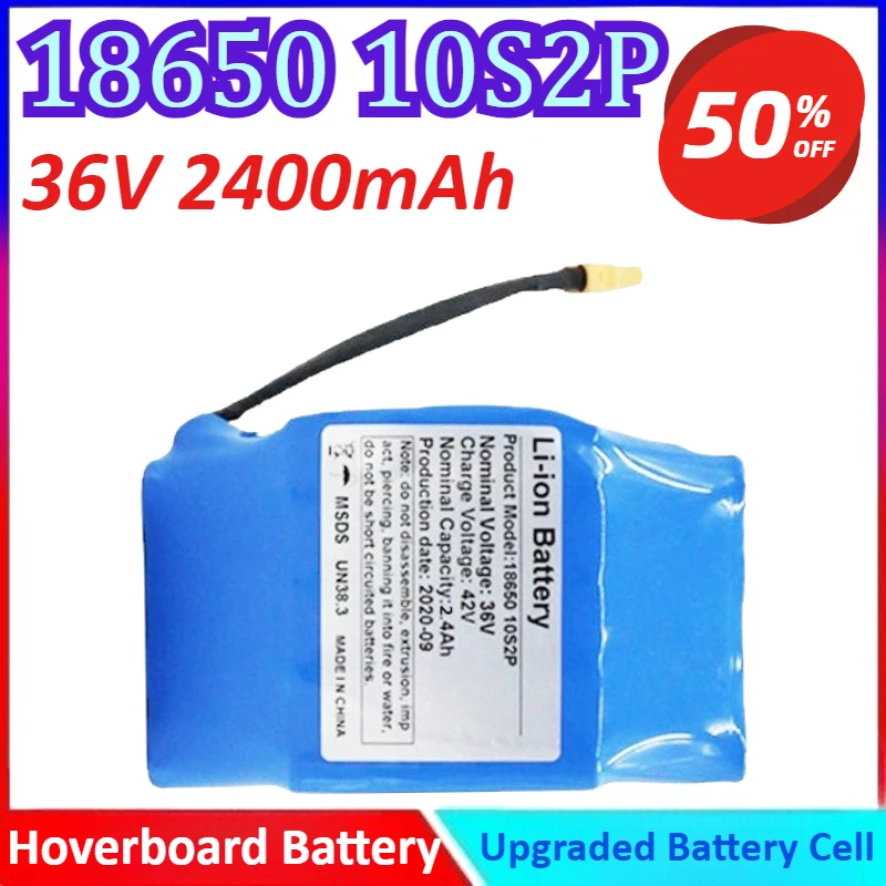 

18650 10S2P 36 В 2400 мАч аккумулятор для ховерборда литиевая аккумуляторная батарея высокого качества
