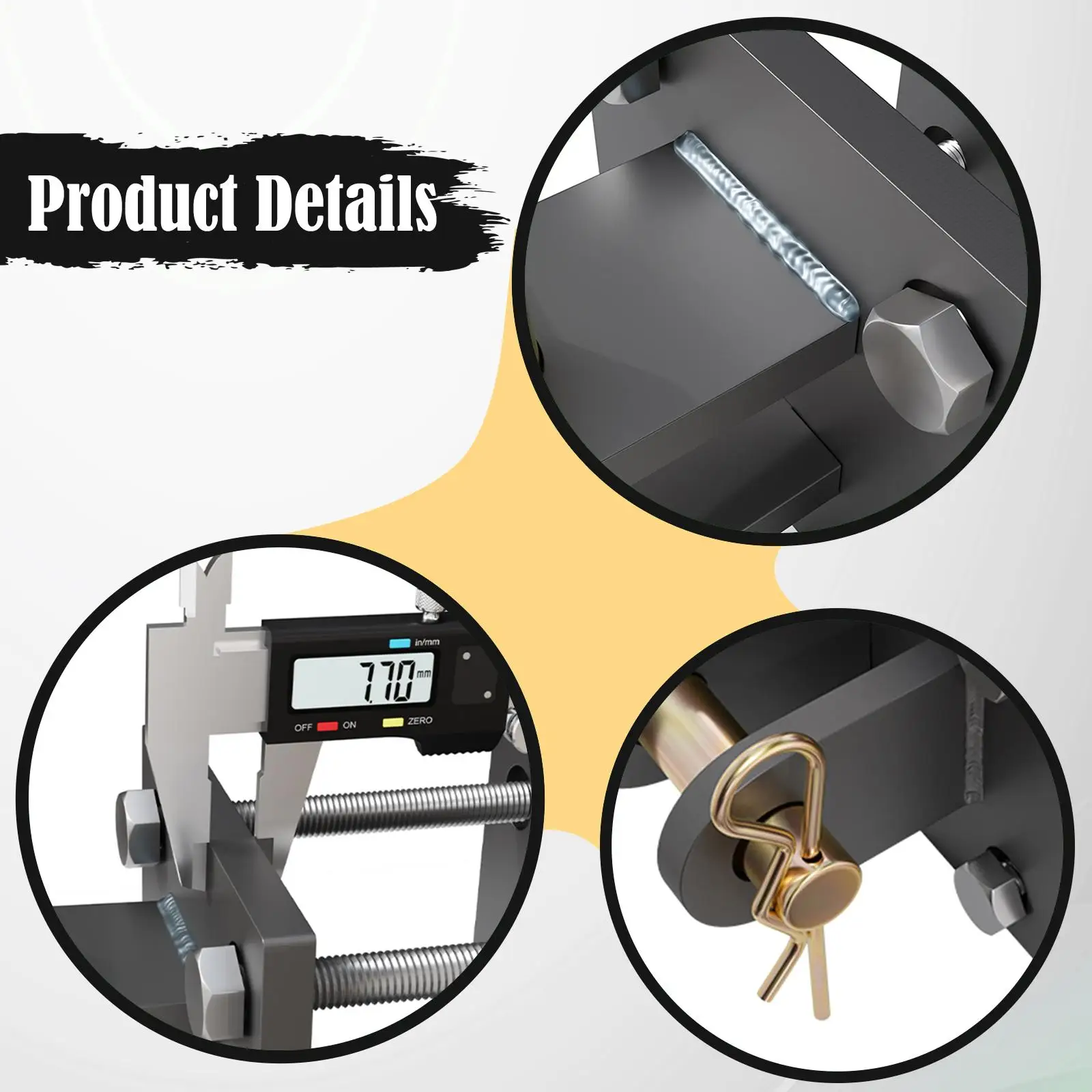 خطاف سحب المقطورة عالي الأداء لصيانة وصلة المقطورة قطع غيار محمولة ملحقات سحب جزء بديل خطاف سحب