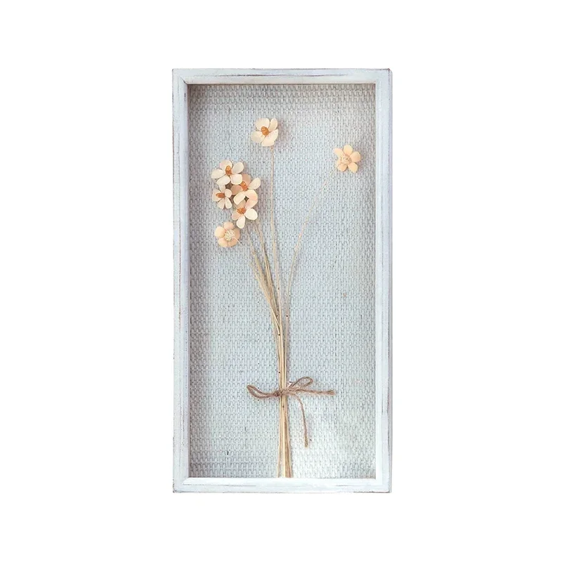 

French real dried flowers, wall decoration living room, dining hall, aisle wall, retro decoration
