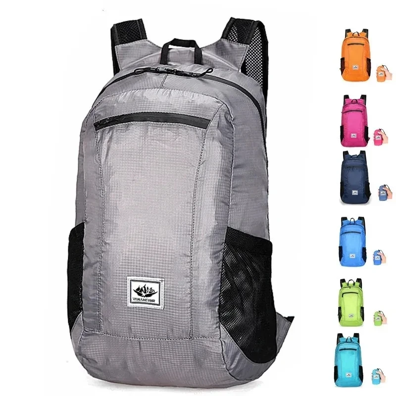 20L Unisex wodoodporny składana torba plecak przenośny Camping piesza podróżująca plecak rekreacyjny Unisex torba sportowa