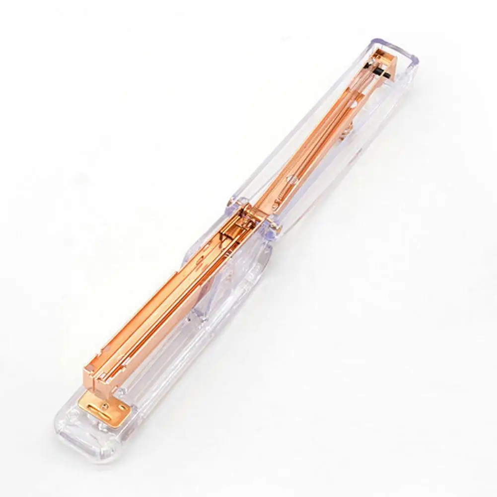 

A4 Paper Stapler Lever-action Stapler Heavy Duty Transparent Desktop Stapler with Anti-slip Base Labor-saving for School