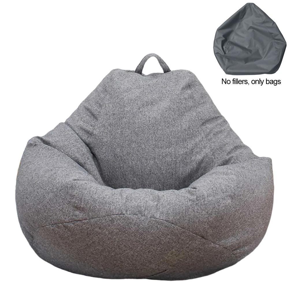 Large Bean Bag Chair Cover Sofa Color Simple Design Indoor Lazy Lounger Cover for Adults and Kids with No Filling