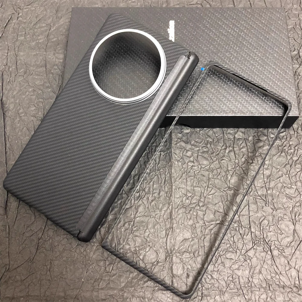 

Чехол для VIVO X Fold5, защитный магнитный чехол из арамидного волокна, тонкий, из натурального твердого углеродного волокна, совместимый с Mag