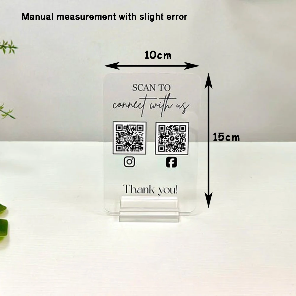 تخصيص الاكريليك رمز الاستجابة السريعة شعار الدفع شعار شخصي وسائل الإعلام الاجتماعية التجارية عرض رمز الاستجابة السريعة لوحة الاكريليك