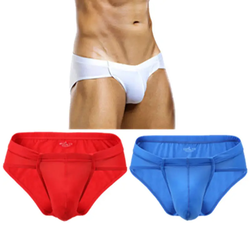 

Men's Ice Silk Briefs U Pouch Boxer Shorts Sexy Underwear Breathable Soft Youth Bulge Panties Modal Erotic Lingerie Underpants