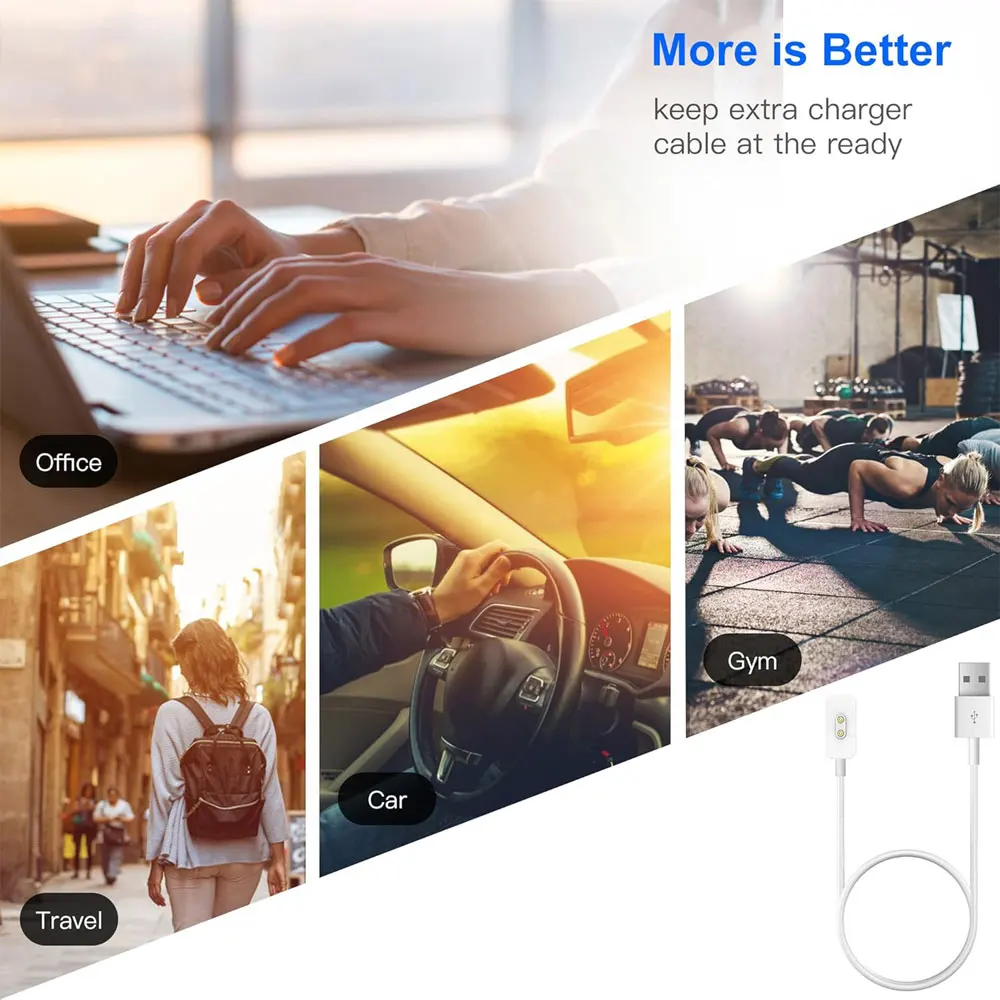 3,3 pies/1m para Xiaomi Smart Band 9 adaptador de cargador USB Cable de carga para Xiaomi Mi Band 9 Smratwatch Accesorios