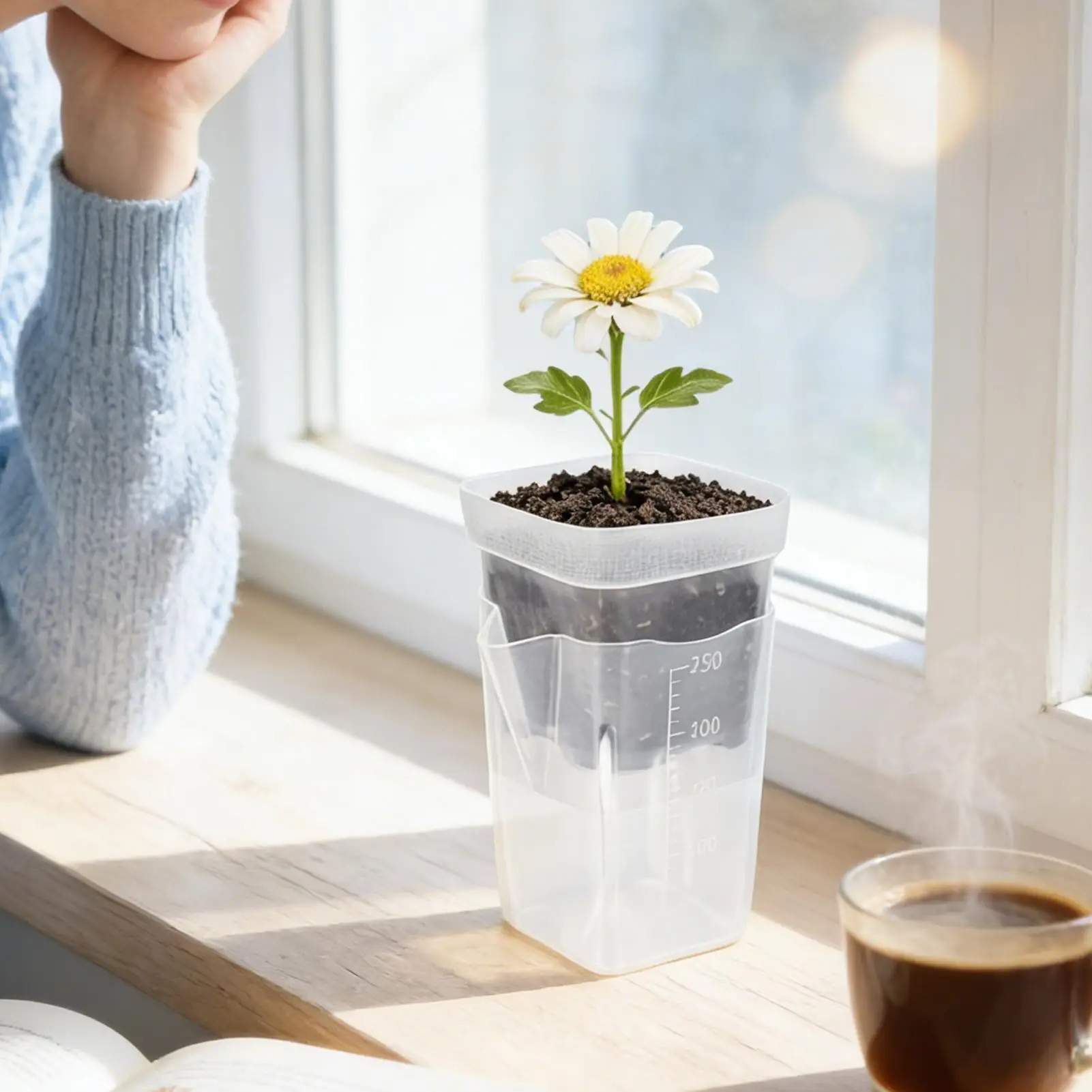 12 Pcs Clear Nursery Planter 2 Inch Self Watering Planter Nursery Pots With Humidity Dome Adjustable Vent Cultivation box