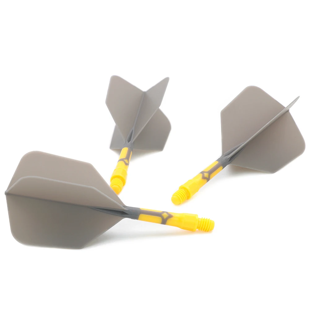 CUESOUL ROST T19 Integrated Dart Shaft and Flights Big Wing Shape,Size S,Set of 3 Grey Color