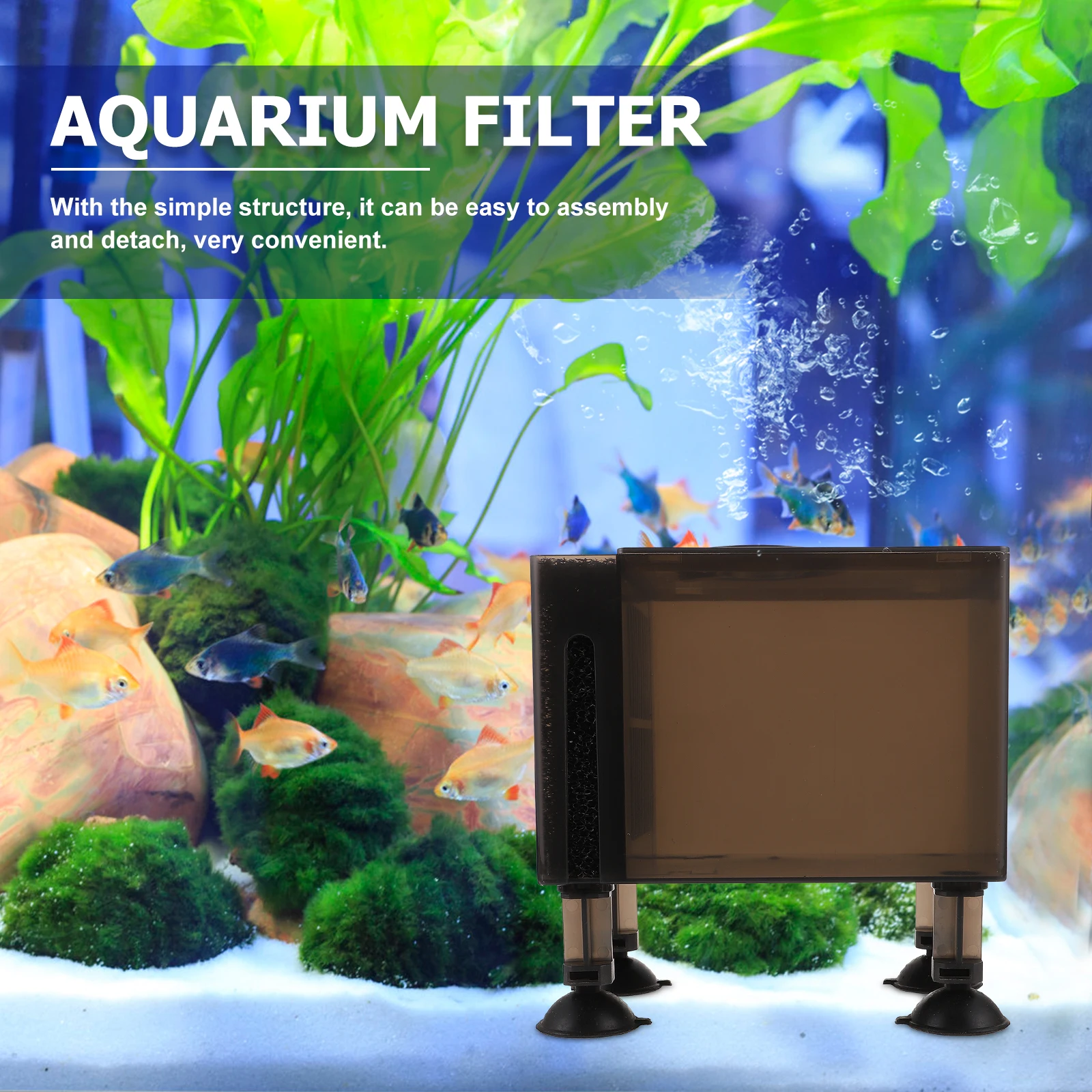 

Outdoor 150CM Black Tea Water Pump Case Filter Cotton High Feet Durable Plastic Protector Compact Size Fish Aquatic Accessories