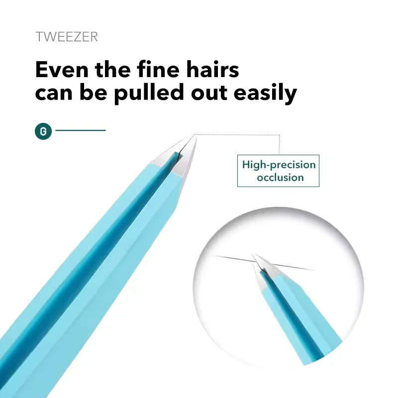 Colorful Stainless Steel High-Quality Eyebrow Tweezer Hair Beauty Fine Hairs Puller Slanted Eye Brow Clips Removal Makeup Tools