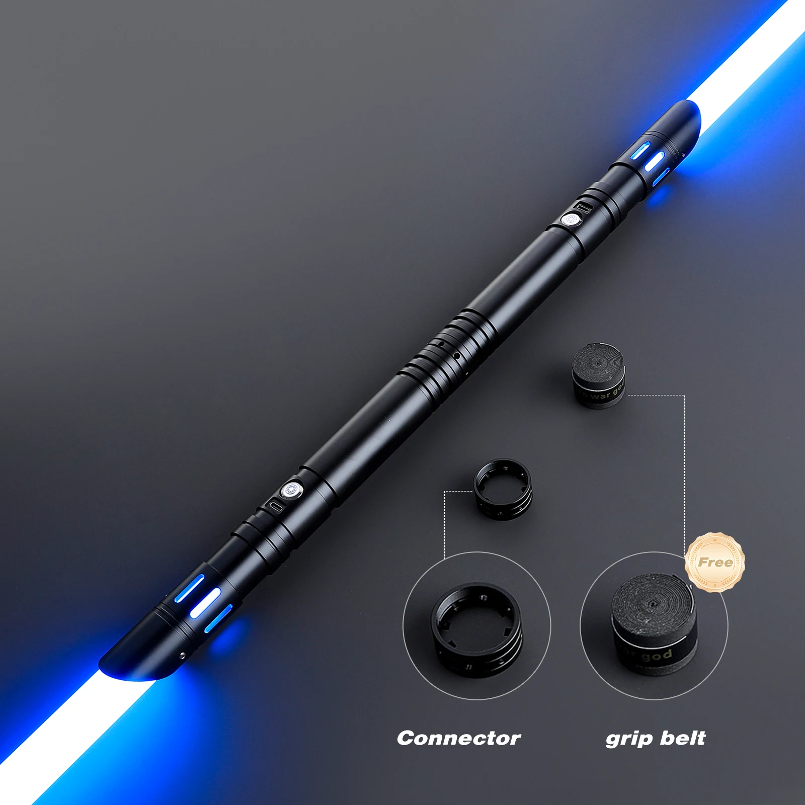 LGT Saberstudio Force Heavy Dueling, Saber lampu Double Bladed, berubah warna tak terbatas dengan Bluetooth sensitif ayunan halus