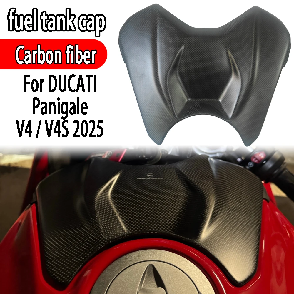 

Для DUCATI Panigale V4 V4S 2025 + передний топливный бак из углеродного волокна, защитная крышка батарейного отсека, аксессуары для мотоциклов, комплект украшений