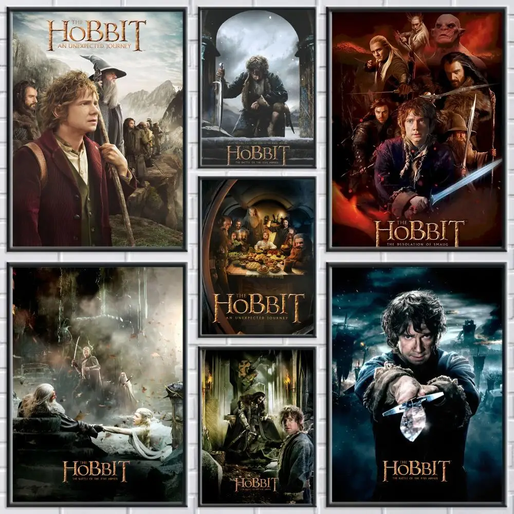 Póster de armas T-The H-Hobbit, arte de pared estético impermeable de primera calidad, diseñado para sala de estar, Bar, decoración del hogar