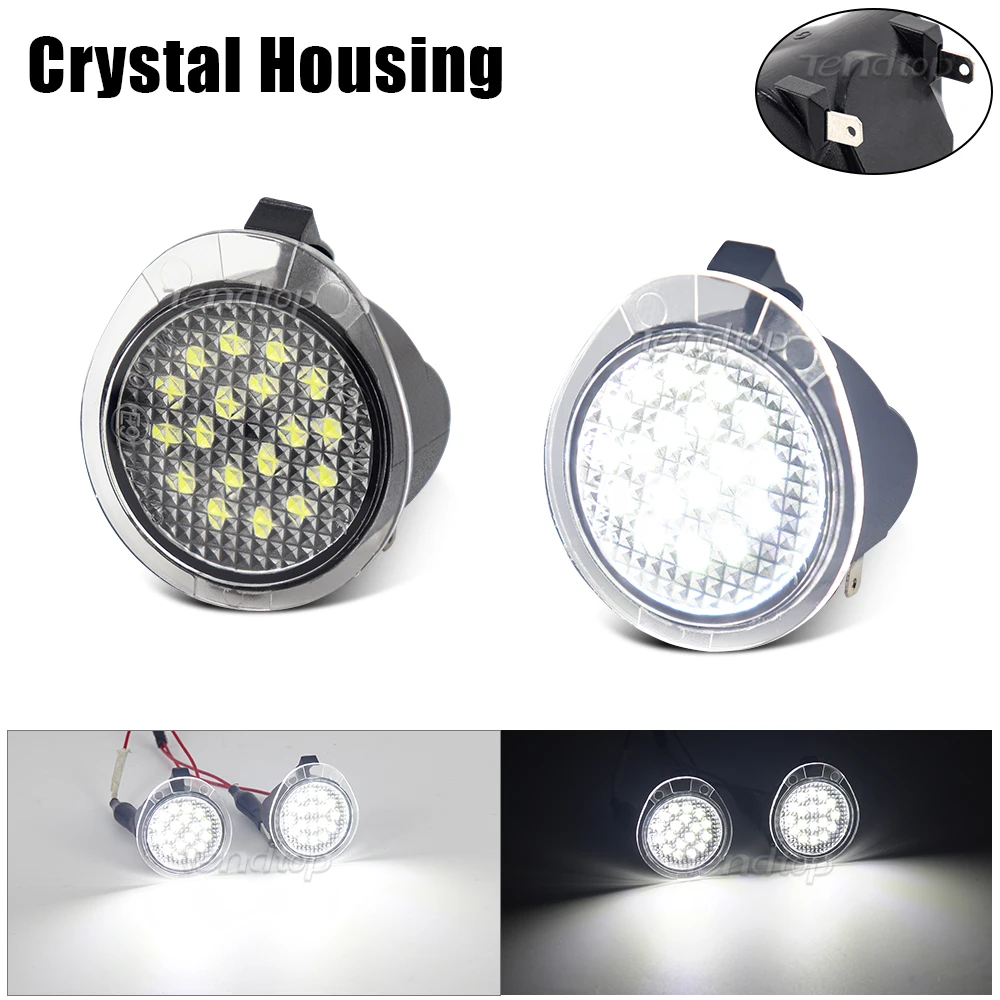 Error Free LED Side Rearview Mirror Floor Ground Lamp Puddle Welcome Light For Toyota Tundra 2007-2021 Sequoia For Ford Edge