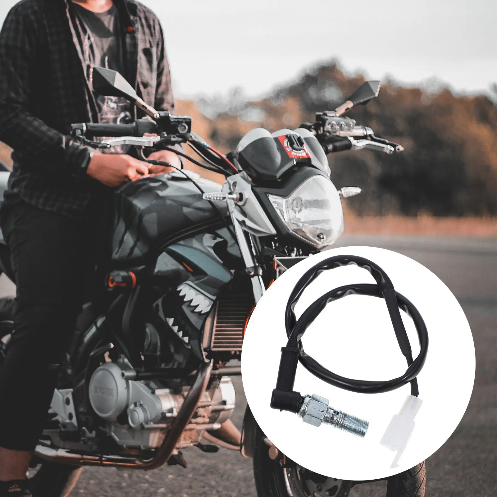 Hydraulic Brake Line Pressure Switch for Motorcycles Rear Light Tubing Aluminum Alloy Universal Brake System Safety Control - view 4