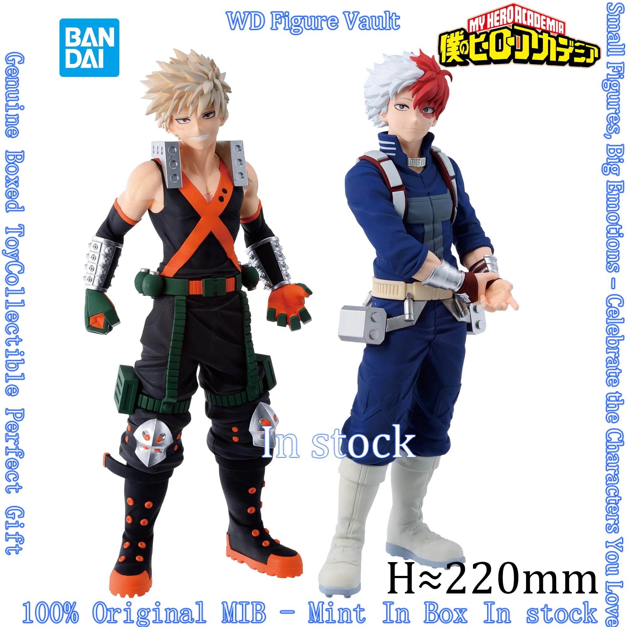 

In stock Bandai My Hero Academia Figure -Katsuki Bakugo-Shoto Todoroki- TodoBaku PVC Figures Anime Model Genuine Boxed Toy Gift