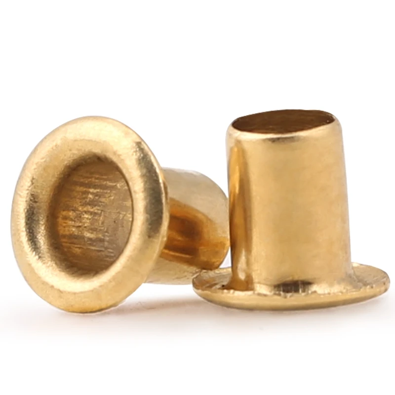 Brass Hollow Rivet Insert Nuts Copper Chicken Eye Circuit Board PCB Nails Tubular Rivet Nuts M0.9  M1.5 M2 M2.5 M3 M4 M5 M6