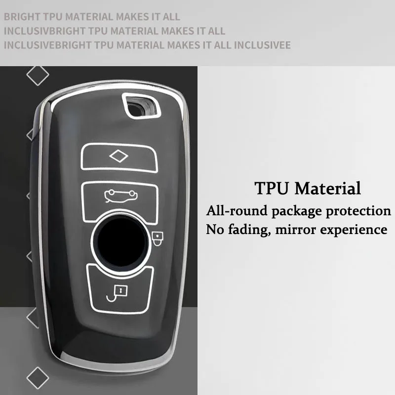 TPU Car Key Case Cover Fob For BMW F30 F31 F32 F34 F20 F21 F07 F10 1 3 5 7 Series X1 X3 G01 X4 G02 X5 F15 F16 M3 M4 IX Etc Fob