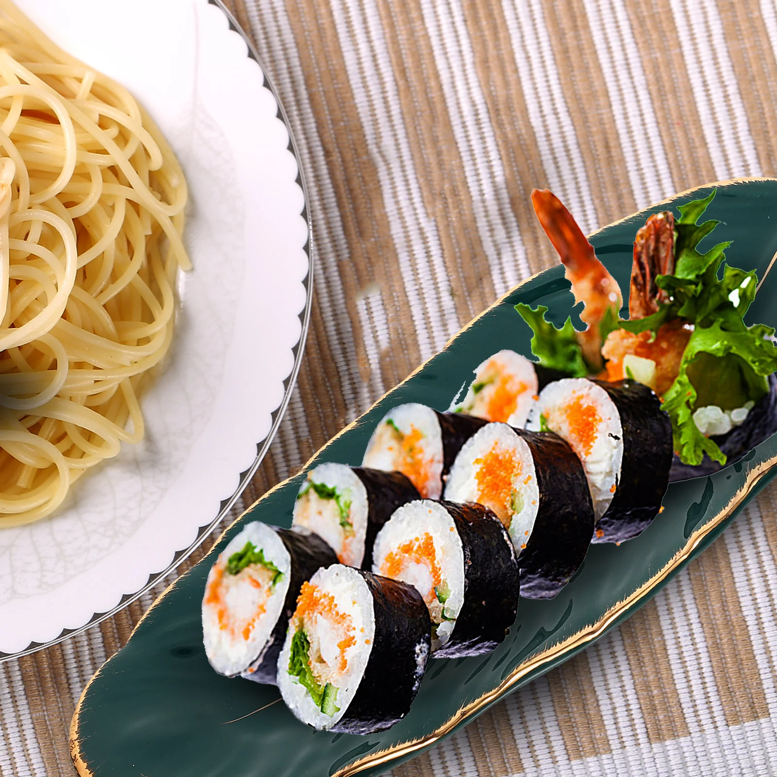 

1Pcs Dark Green Plate Ceramic Dish Festive Plates for Birthday Party Decor Ceramic Dish Snack Plate