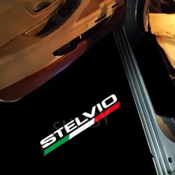 Luces de bienvenida para coche Alfa Romeo, 2 piezas, lámpara de cortesía, accesorios de proyector LED para Stelvio 2017, 2019, 2019, 2020, 2021, 2022