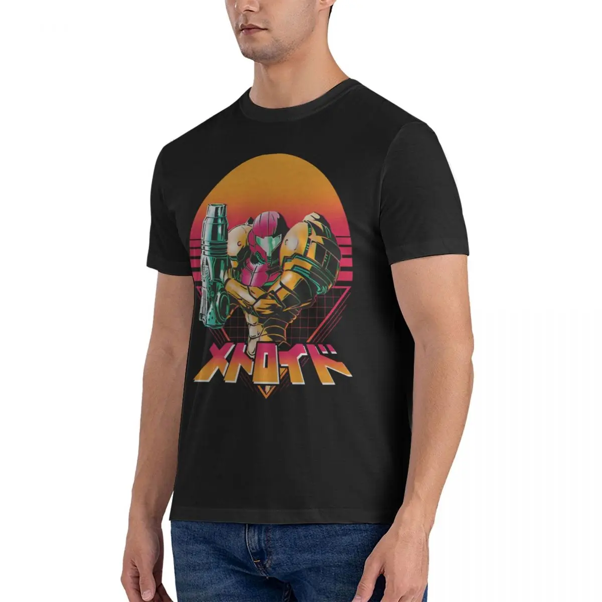 Unique Metroid Dread Samus Artwork Vintage T-Shirts Men Round Neck 100% Cotton T Shirts Super Metroid Game Gift Idea Clothing