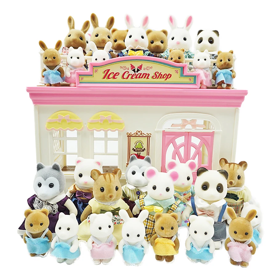Osterhase 1:12 Simulation Wald Familie Rentier Panda Tier Puppenhaus Figuren Miniaturmöbel Küchenzubehör Geschenk