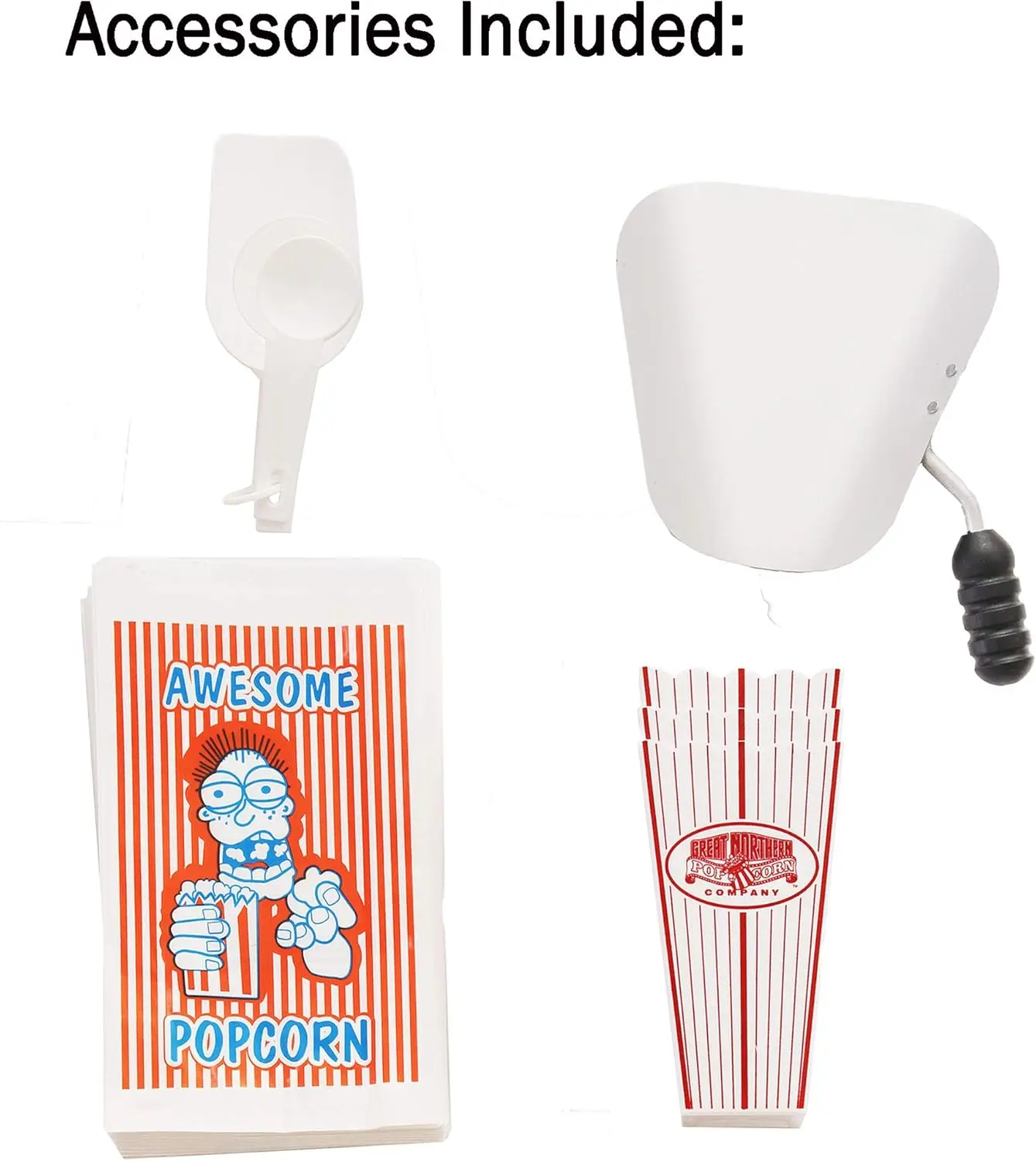 Popcorn Machine - 8oz Popper with Stainless-Steel Kettle, Reject Kernel Tray, Warming Light, and Accessories by Great No