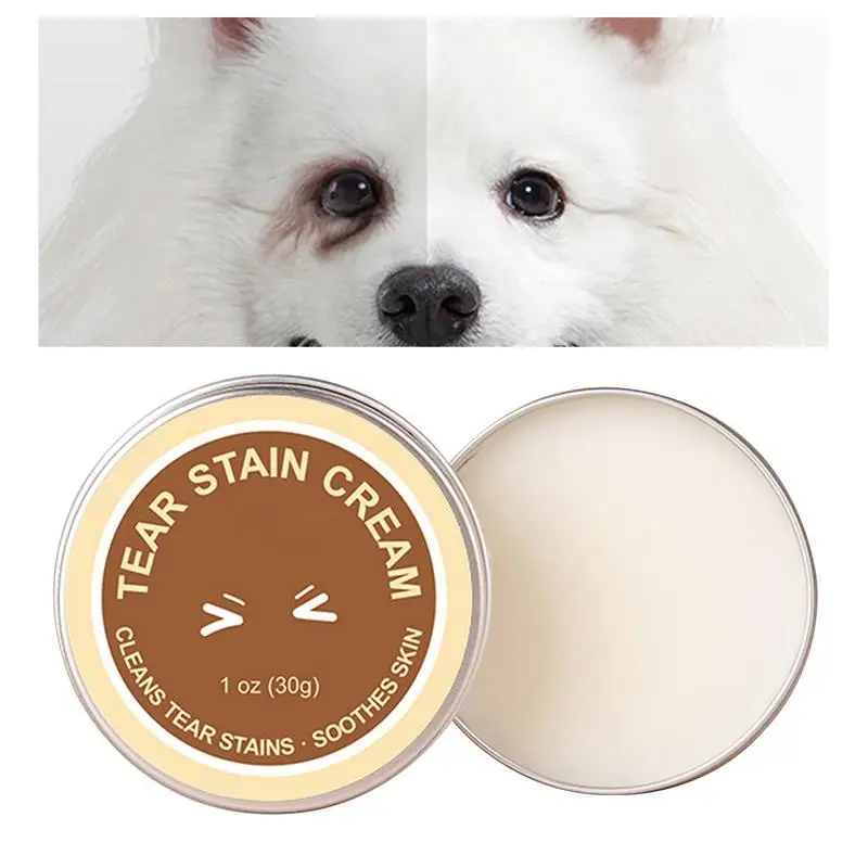 Pet Tear Stain Remover Balm 30g Tear Stain Paste Eyes Wipe Cream for Dogs and Cats Pet Eye Cleaner Gently Cleanses Restores