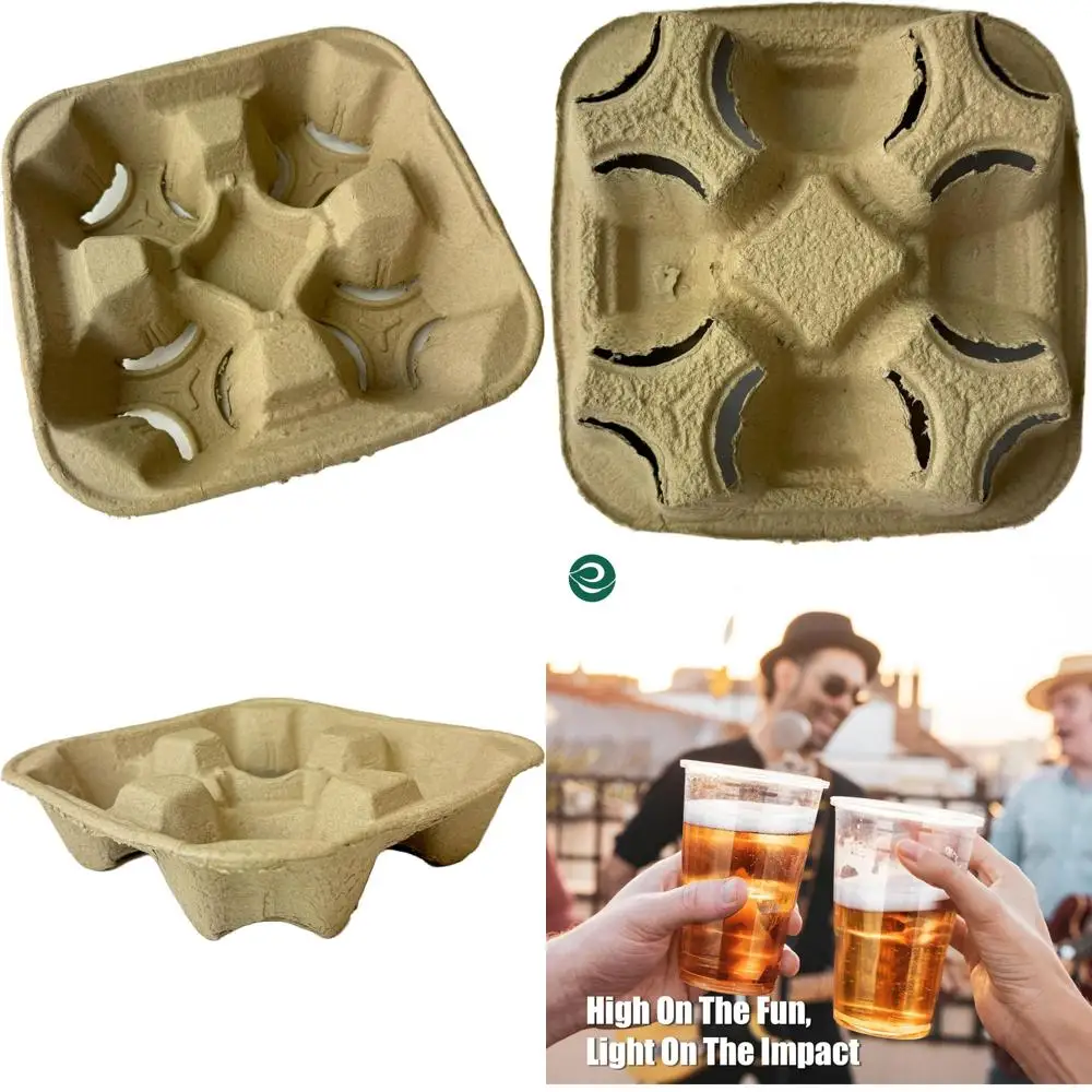 

Disposable Coffee Take Out Trays, 300 Count, 4-8 oz Capacity, Ideal for Hot and Cold Beverages, 32 oz Cup Holders