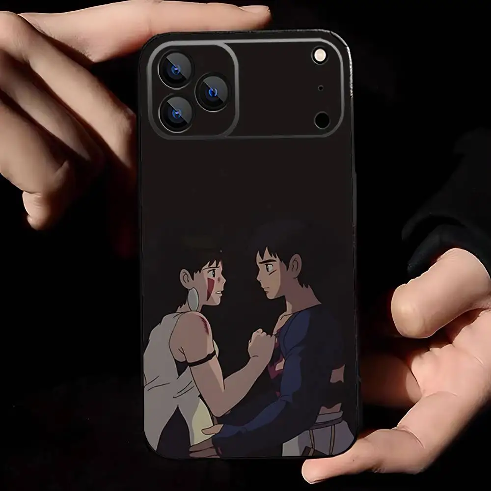 Чехол для телефона M-Mononoke H-Himes для iPhone 17,16,15,14,13,12,11,Pro,Max,Plus,E,Air,Mini Black, противоударный чехол Funda