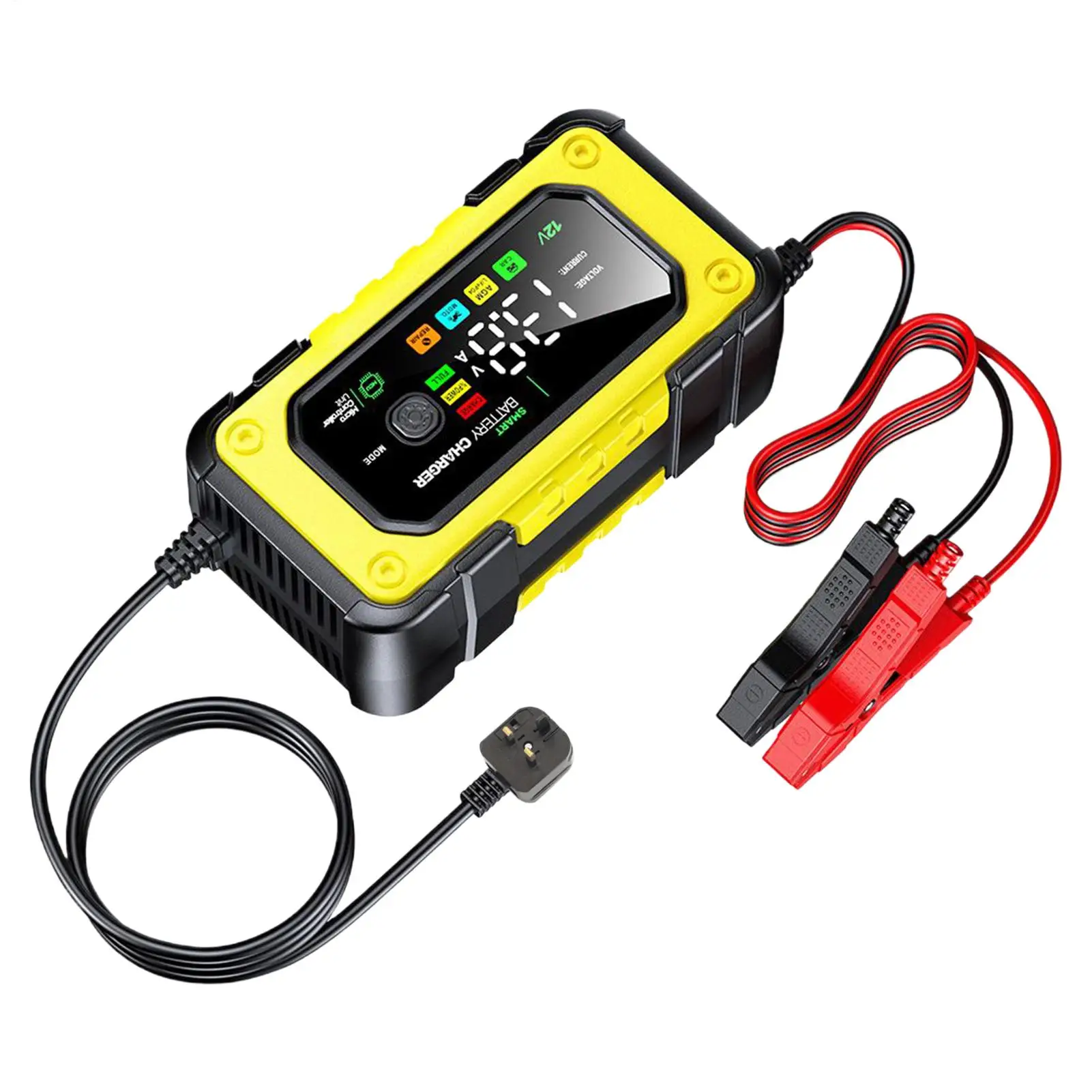 

Зарядное устройство для автомобиля 12 В 7 А, автомобильное зарядное устройство, цветной ЖК-дисплей, надувной гаджет, инструмент для уличной лодки, морского грузовика, гаража