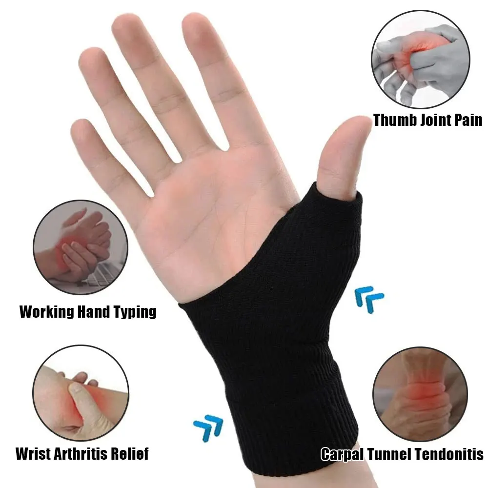 

1Pair Wrist Support Brace with Gel Thumb Injury Pads Wrist Thumb Compression Arthritis Gloves Protect Wrist Sleeve Breathable