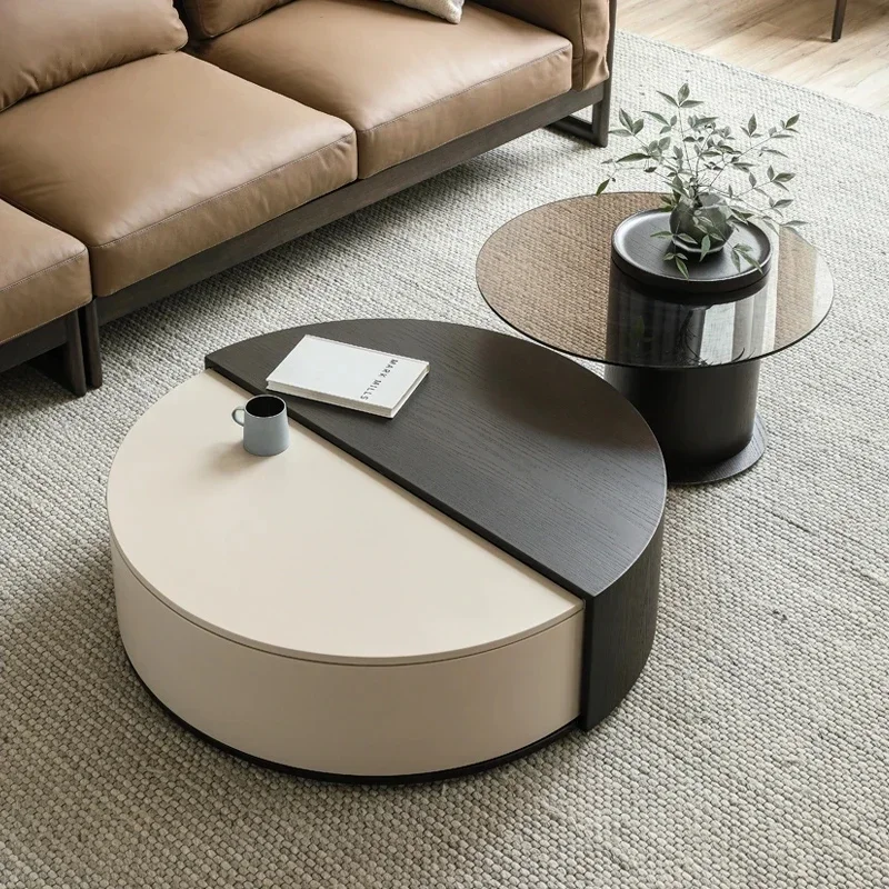 

Round Luxury Coffee Tables Wood Living Room Minimalist Home Coffee Tables Modern Design Tavolino Da Salotto Bedroom Furniture
