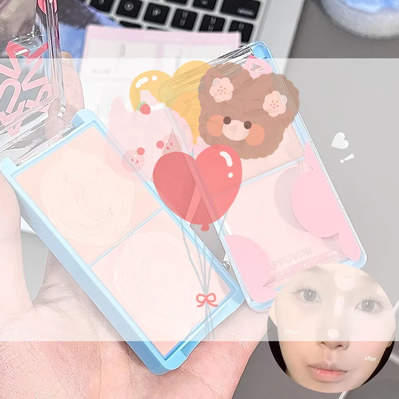 カプビニ ツートーン フェイス ブライトニング クリーム ハイライト エクスパンション フェイシャル ハイライター パレット ナチュラル ブラッシュ モイスチャライジング マット ルージュ