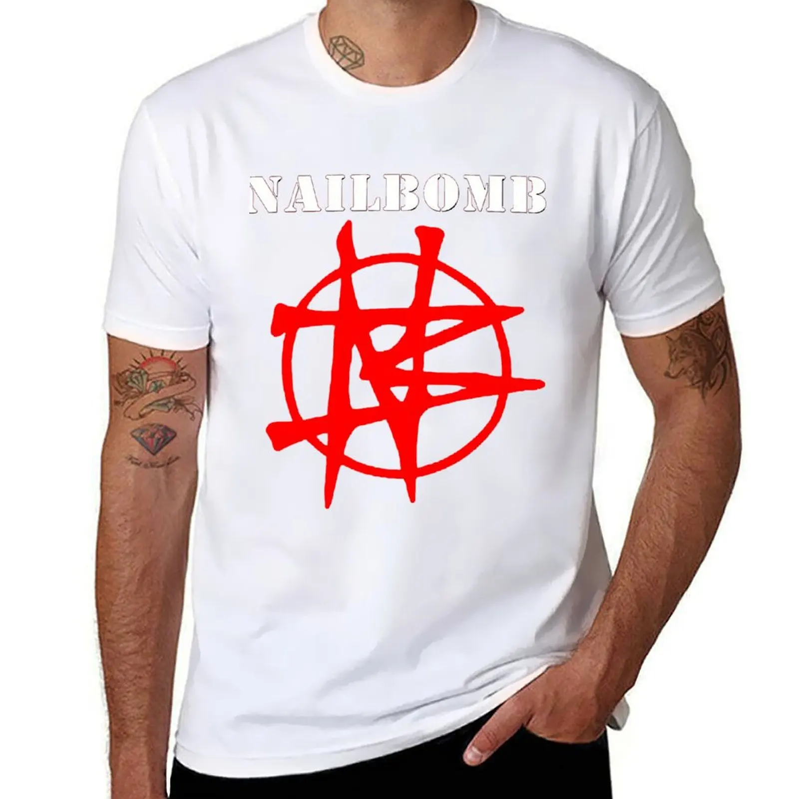 

Nailbomb Band Logo T-Shirt Sweat Resistant Workout Tee Shirt