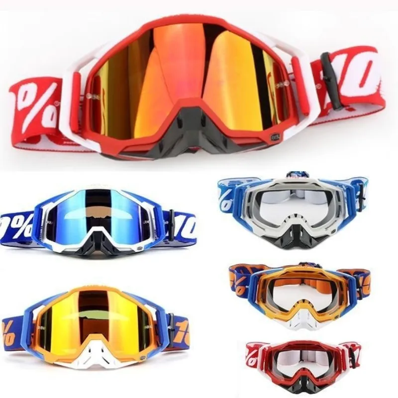 

Motorcycle Helmet Goggles - Off-Road Windproof Glasses with Foam Padding, UV Protection & Quick-Release Strap Googles Mask