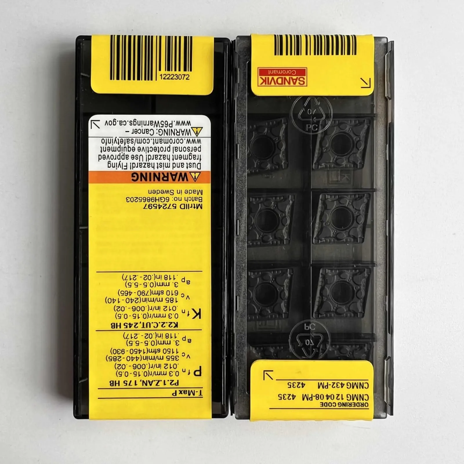 

Original SANDVIK / CNMG120408-PM 4235 / Hard alloy CNC Blade 10 Pcs