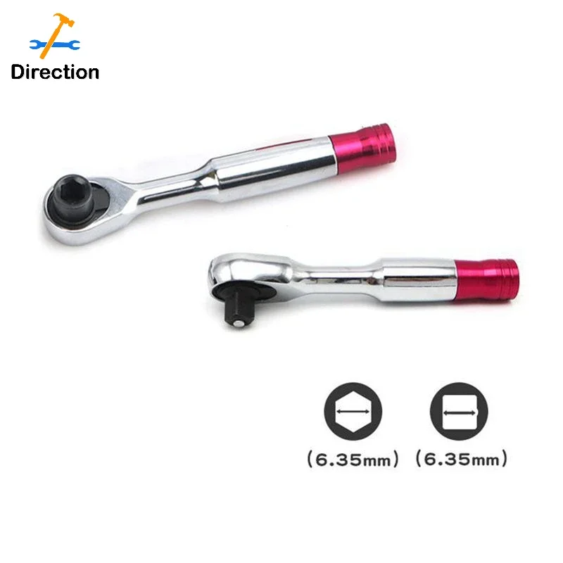 

Mini 1/4 Quick Socket 72 Teeth Ratchet Wrench Rod Screwdriver Bit Tools + Hex Socket 85mm for Woodworking