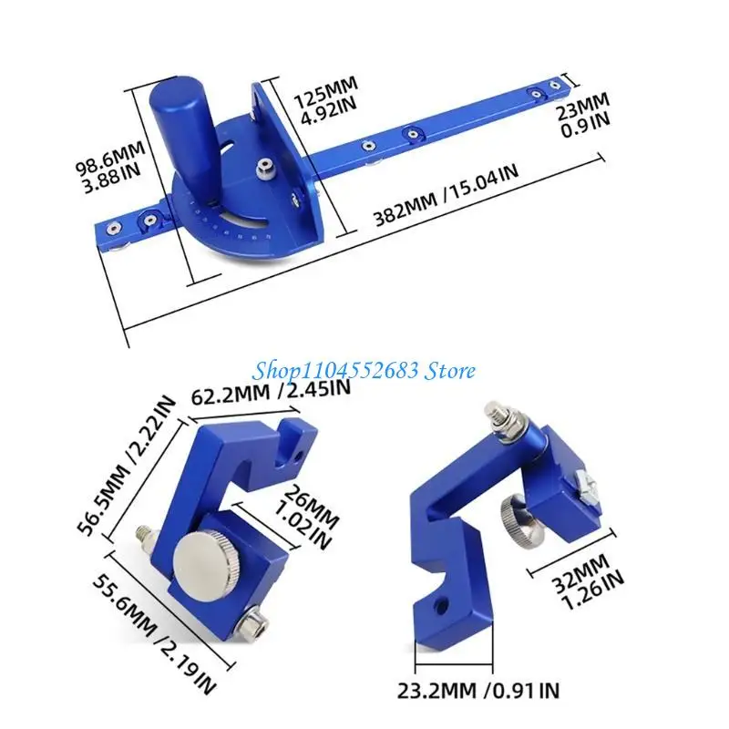 Y6GD Blue T-Tracks Woodworking Miter Track Stop Stopper T-Slot T-Tracks Limiter