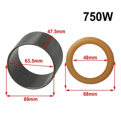 Oil Free Cylinder Sleeve Piston Ring Kit For 550W 750W 1100W 1500W Air Compressor Accessories Pneumatic Parts Rubber
