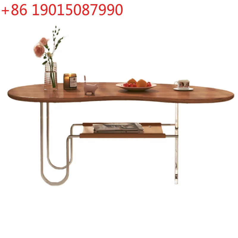

Multi-layer solid wood coffee table creative and simple modern suspended tea table living room household small table