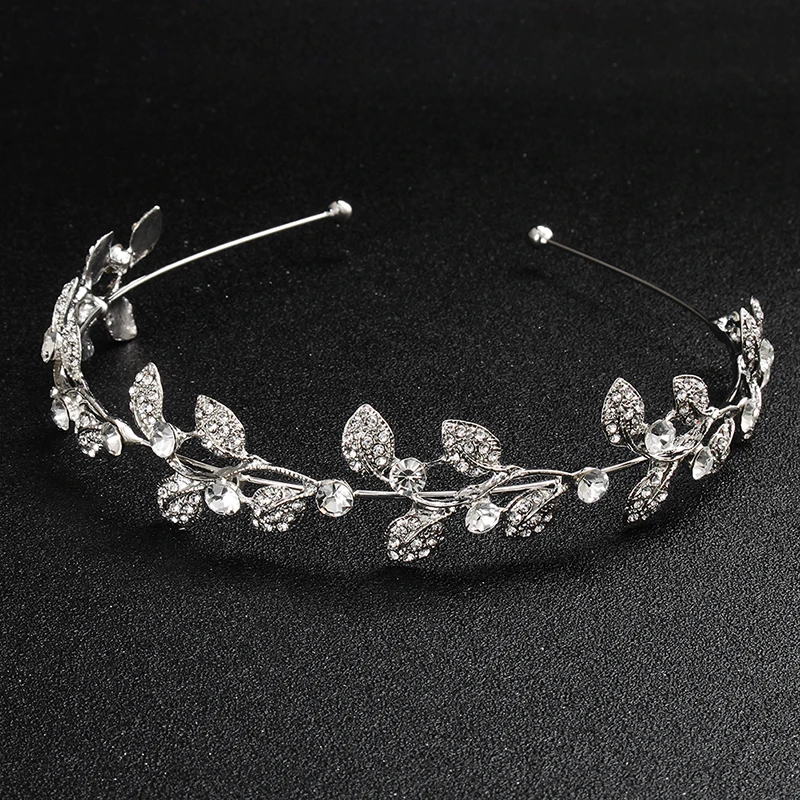 Einfache Kristall Damen Haarbänder Mode Legierung Mori Prinzessin Stirnband Kopfschmuck Party Urlaub Schmuck Haarschmuck Tiara – Detail 14