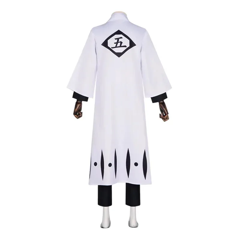 Anime Bleach Aizen Sousuke Cosplay Costume Wig Thousand Year Blood War Gotei 13 Team 5 Captain Robe cm;5