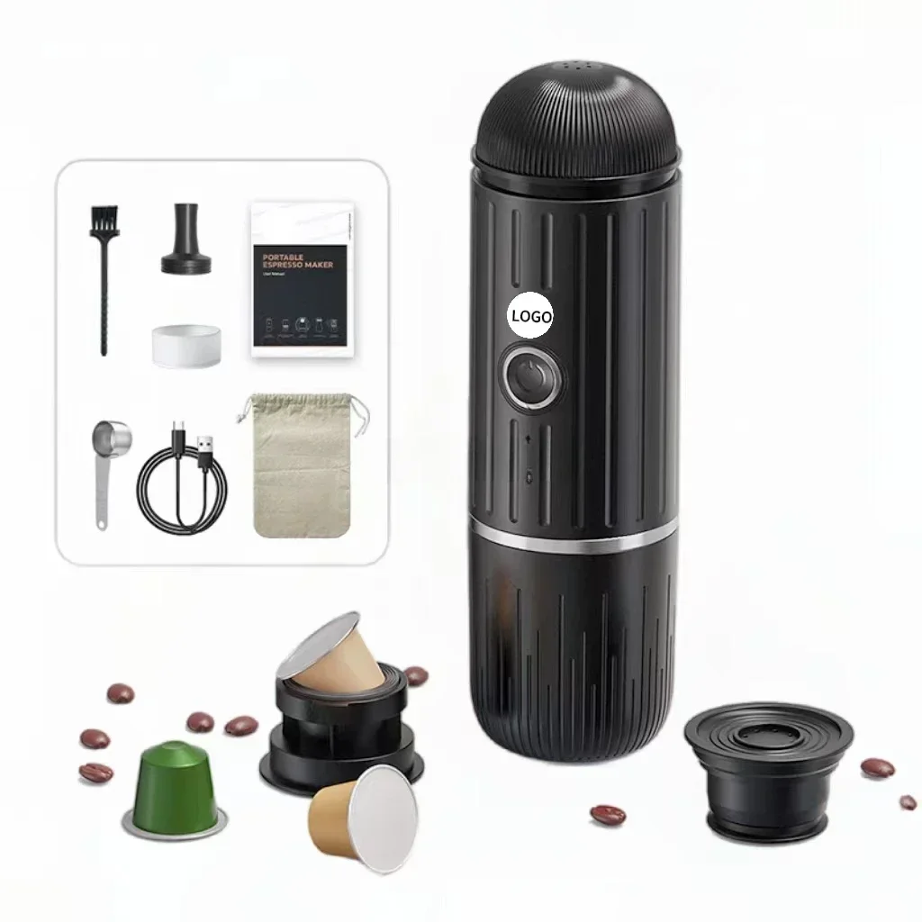 

Portable Handheld Travel Mini 2-in-1 USB Rechargeable Wireless Outdoor Espresso Coffee Maker Car Coffee Machine