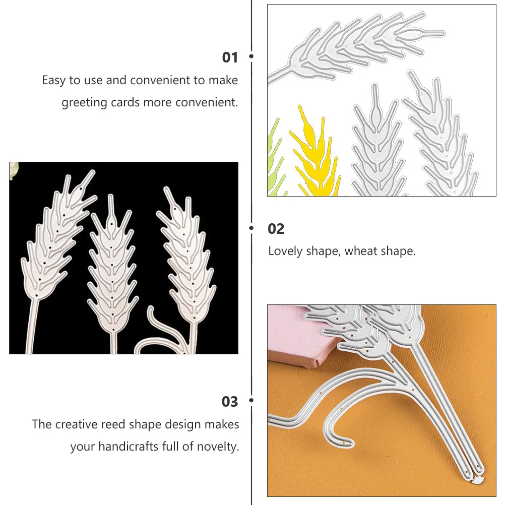 

Reed Shape Design Steel Scrapbooking Die Cuts for Plant Card Making Embossing Craft Tools Carbon DIY Cutting