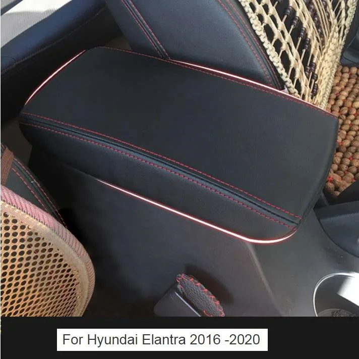 For Hyundai Elantra 2016 2017 2018 2019 2020 Customzied Microfibre Leather Center Armrest box Cover  car accessories interior