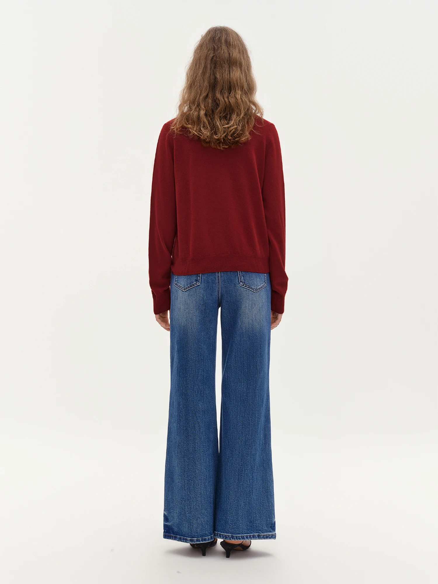 DUSHU Damen Strick-Cardigan aus Wollmischung in Unifarben, 5 Farben, Rundhalsausschnitt, Winter 2026 Neuerscheinung, Vielseitiges Lässiges Strick-Oberteil Pullover – Detail 6